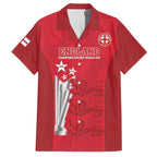 Custom England Cricket Family Matching Short Sleeve Bodycon Dress and Hawaiian Shirt 3rd Champions World Cup Proud