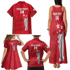 Custom England Cricket Family Matching Tank Maxi Dress and Hawaiian Shirt 3rd Champions World Cup Proud
