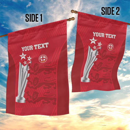 Custom England Cricket Garden Flag 3rd Champions World Cup Proud