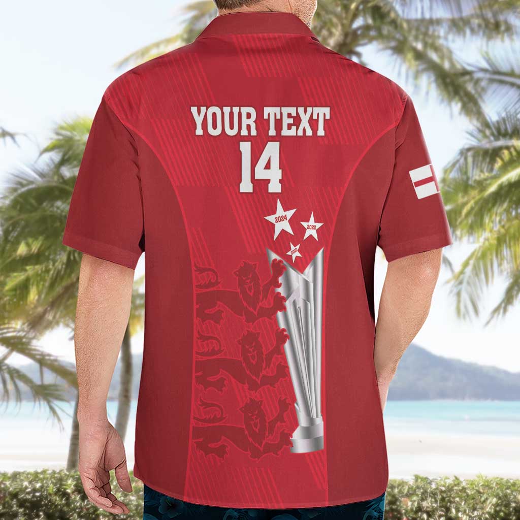 Custom England Cricket Hawaiian Shirt 3rd Champions World Cup Proud