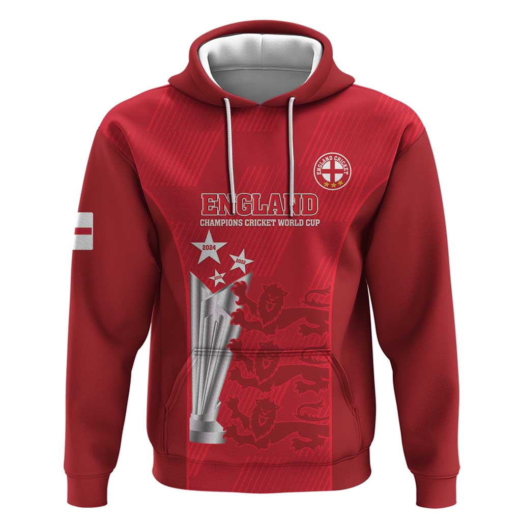 Custom England Cricket Hoodie 3rd Champions World Cup Proud