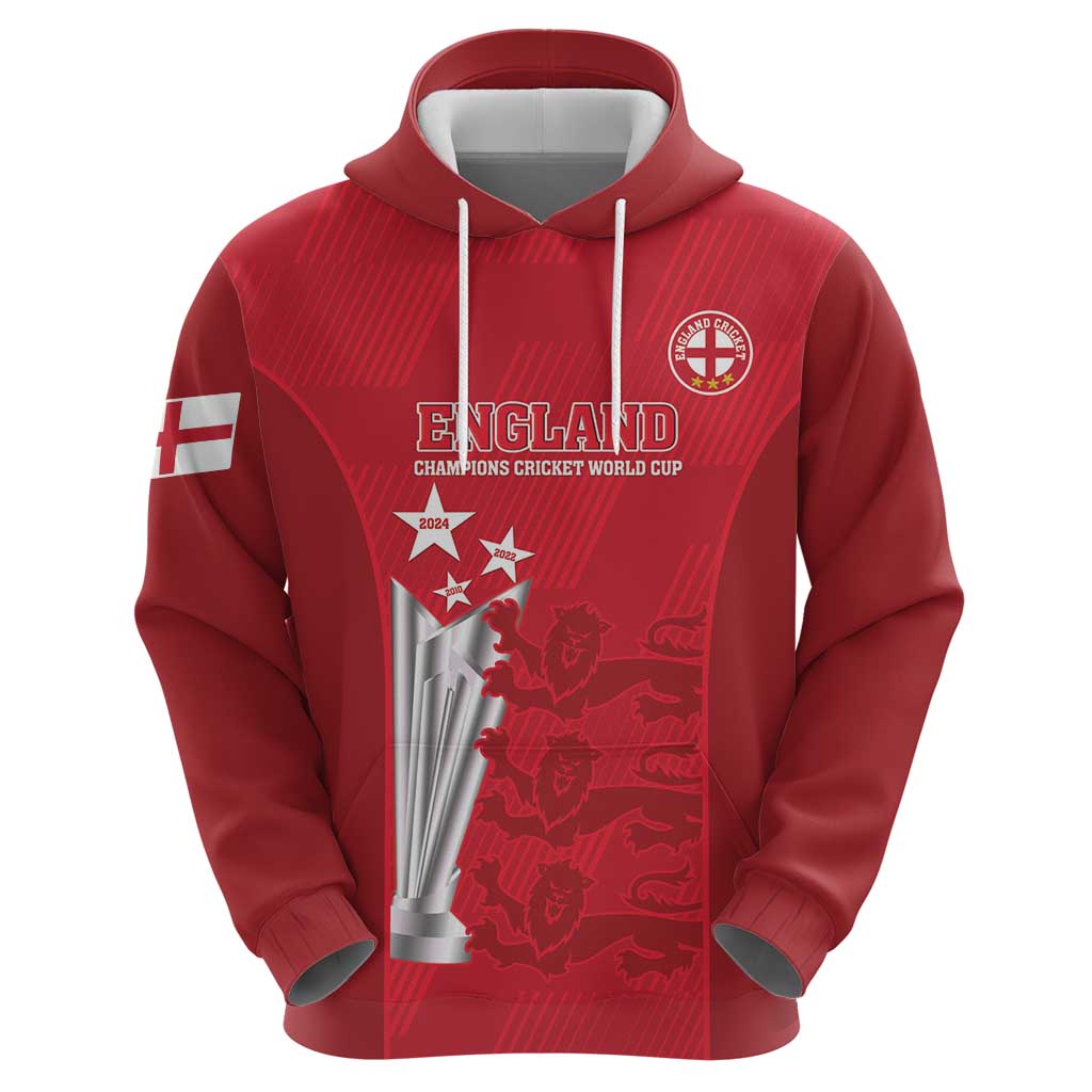 Custom England Cricket Hoodie 3rd Champions World Cup Proud