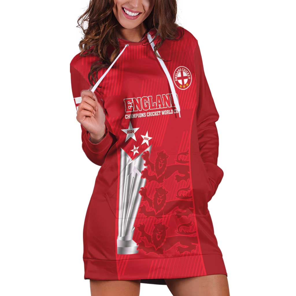 Custom England Cricket Hoodie Dress 3rd Champions World Cup Proud