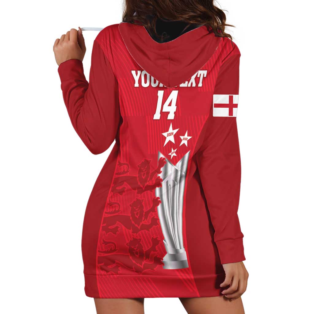 Custom England Cricket Hoodie Dress 3rd Champions World Cup Proud