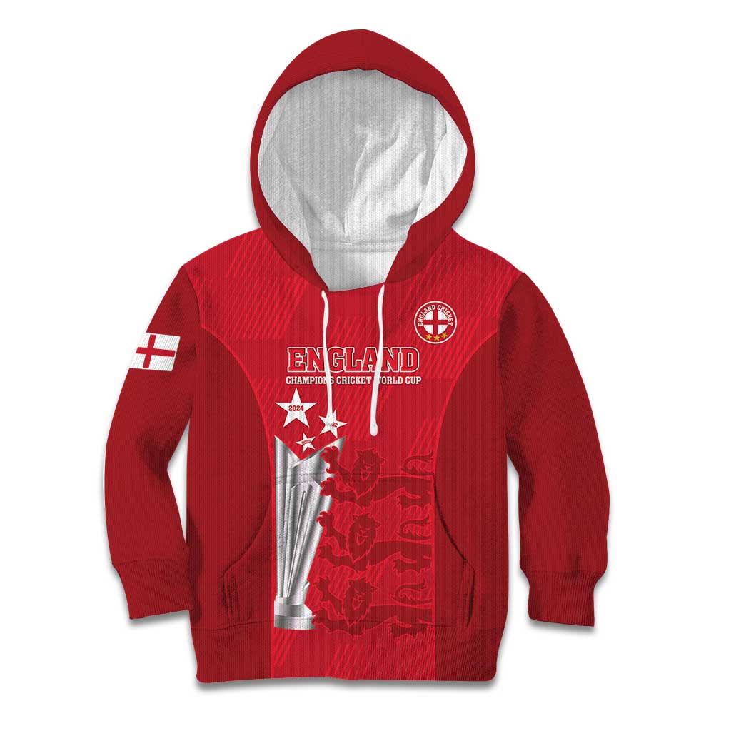 Custom England Cricket Kid Hoodie 3rd Champions World Cup Proud