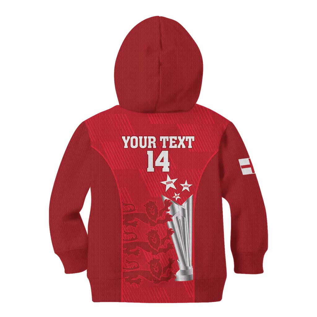 Custom England Cricket Kid Hoodie 3rd Champions World Cup Proud
