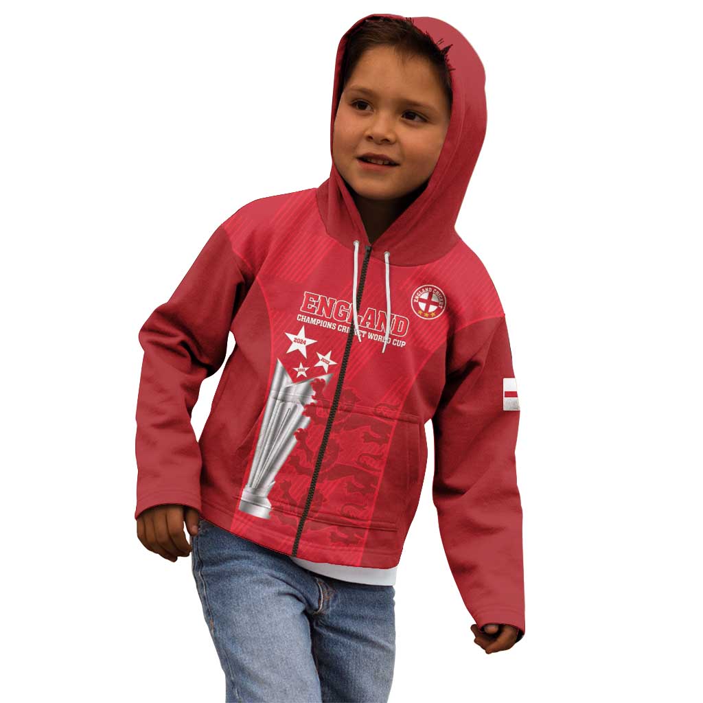 Custom England Cricket Kid Hoodie 3rd Champions World Cup Proud