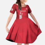 Custom England Cricket Kid Short Sleeve Dress 3rd Champions World Cup Proud