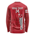 Custom England Cricket Long Sleeve Shirt 3rd Champions World Cup Proud