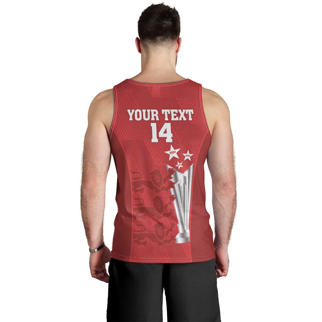 Custom England Cricket Men Tank Top 3rd Champions World Cup Proud