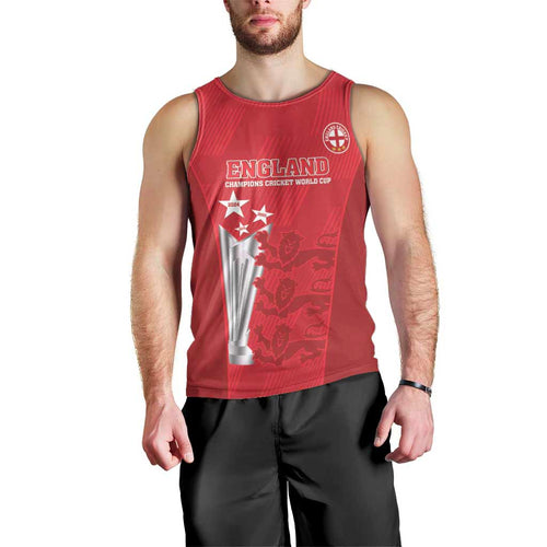 Custom England Cricket Men Tank Top 3rd Champions World Cup Proud