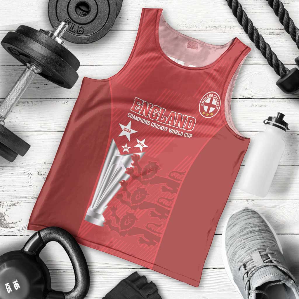 Custom England Cricket Men Tank Top 3rd Champions World Cup Proud