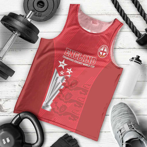 Custom England Cricket Men Tank Top 3rd Champions World Cup Proud
