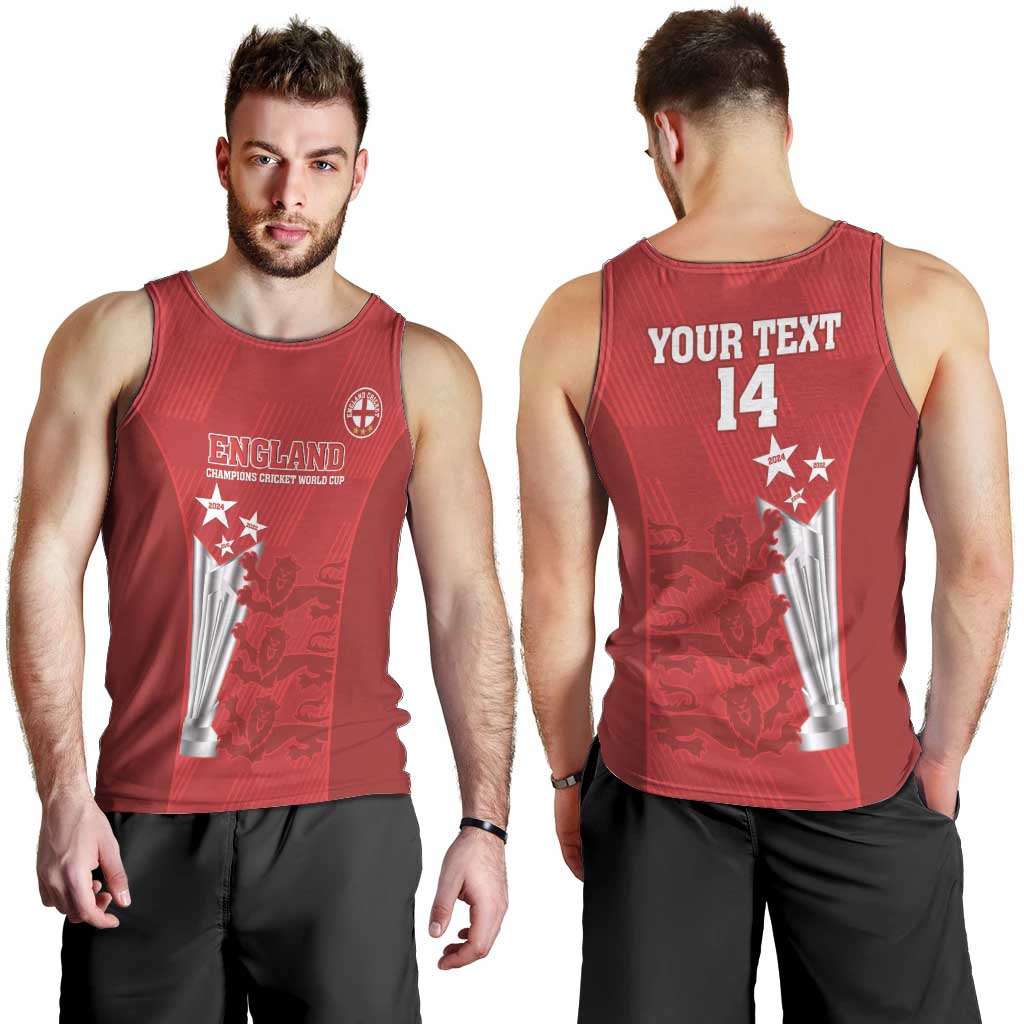 Custom England Cricket Men Tank Top 3rd Champions World Cup Proud