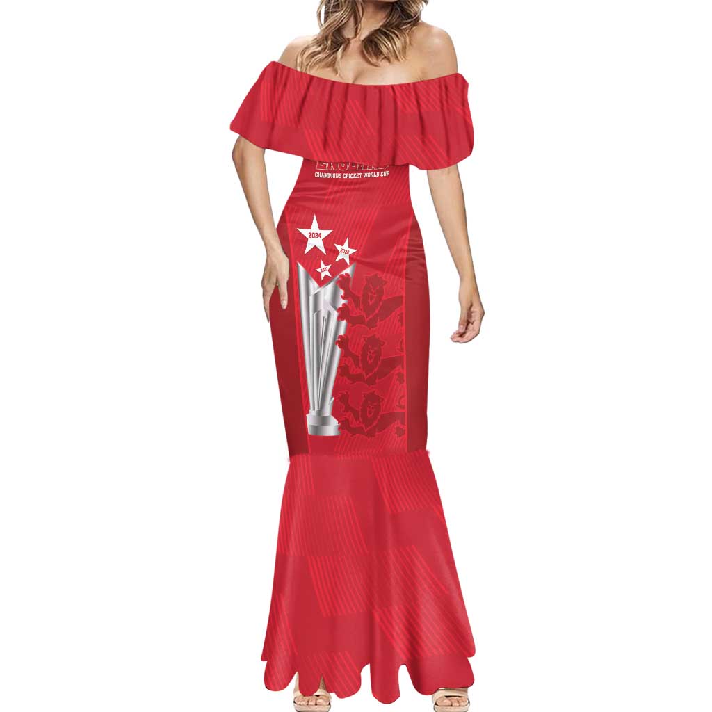 Custom England Cricket Mermaid Dress 3rd Champions World Cup Proud