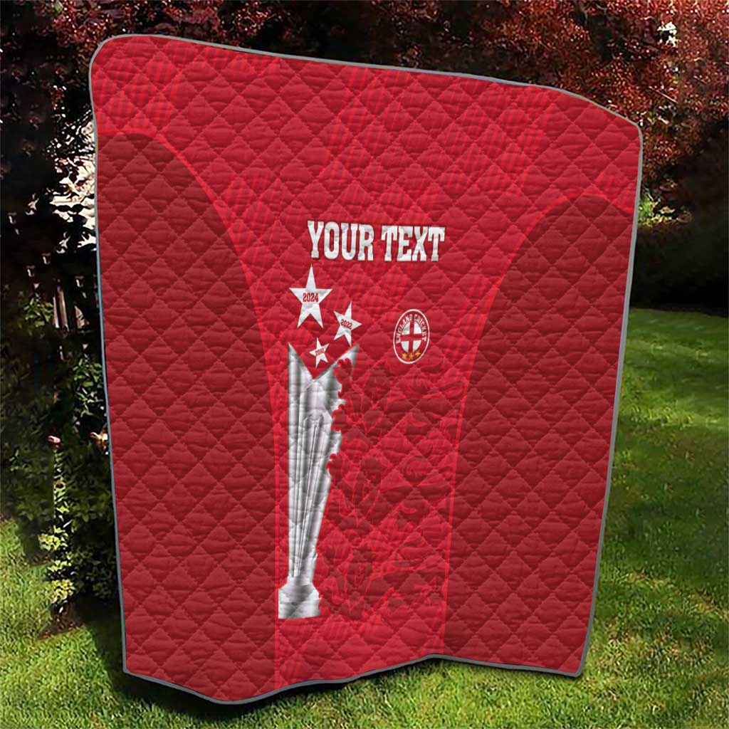 Custom England Cricket Quilt 3rd Champions World Cup Proud
