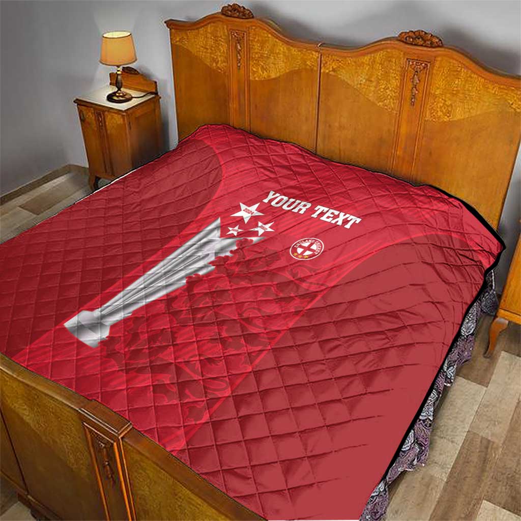 Custom England Cricket Quilt 3rd Champions World Cup Proud
