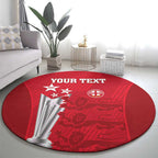 Custom England Cricket Round Carpet 3rd Champions World Cup Proud