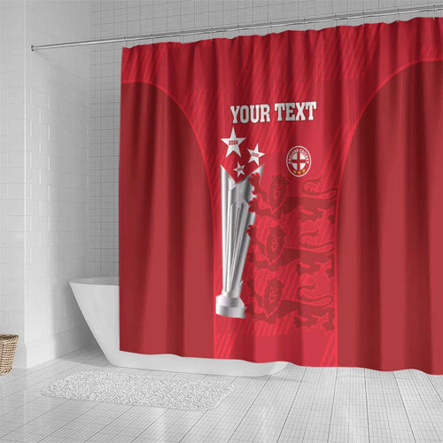 Custom England Cricket Shower Curtain 3rd Champions World Cup Proud