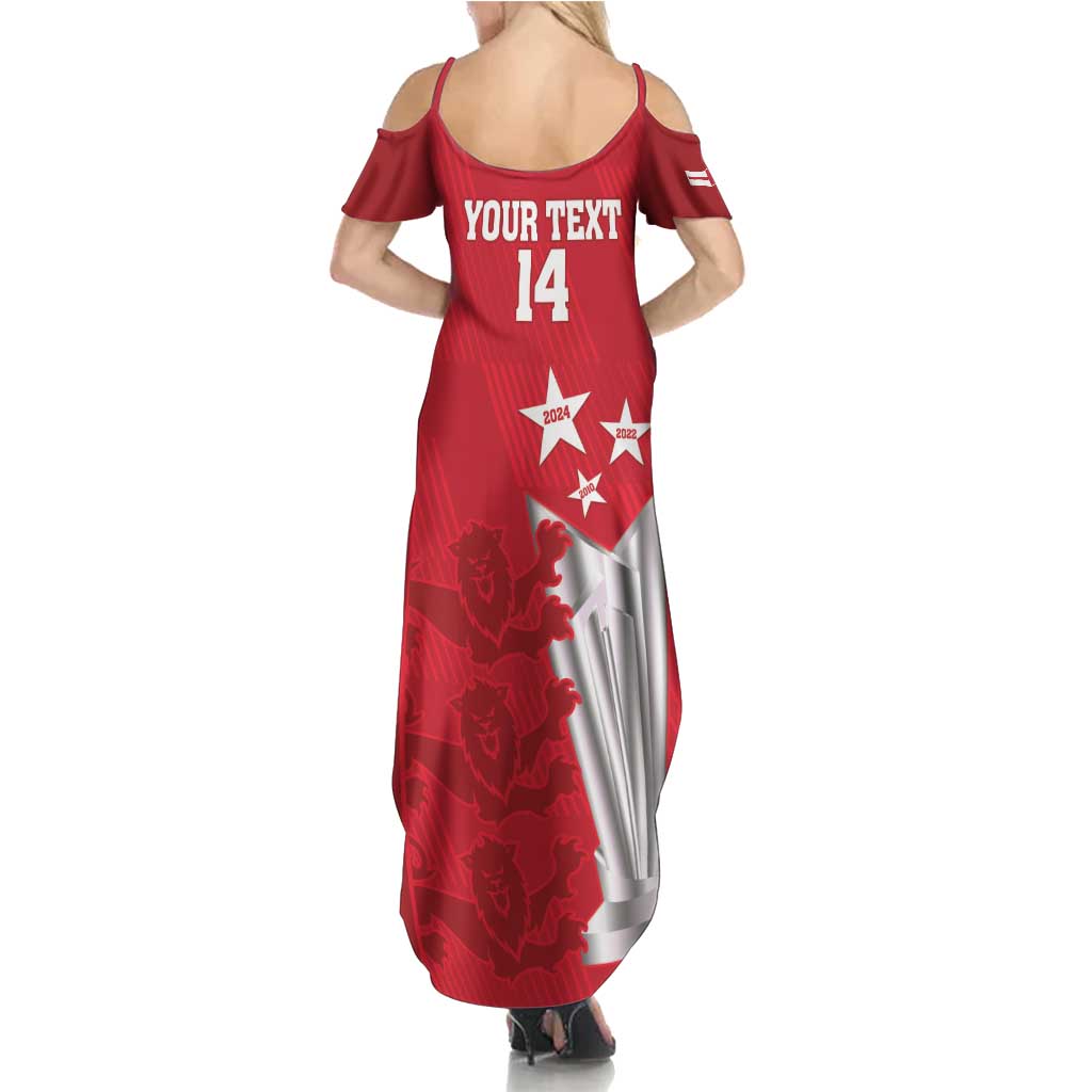 Custom England Cricket Summer Maxi Dress 3rd Champions World Cup Proud