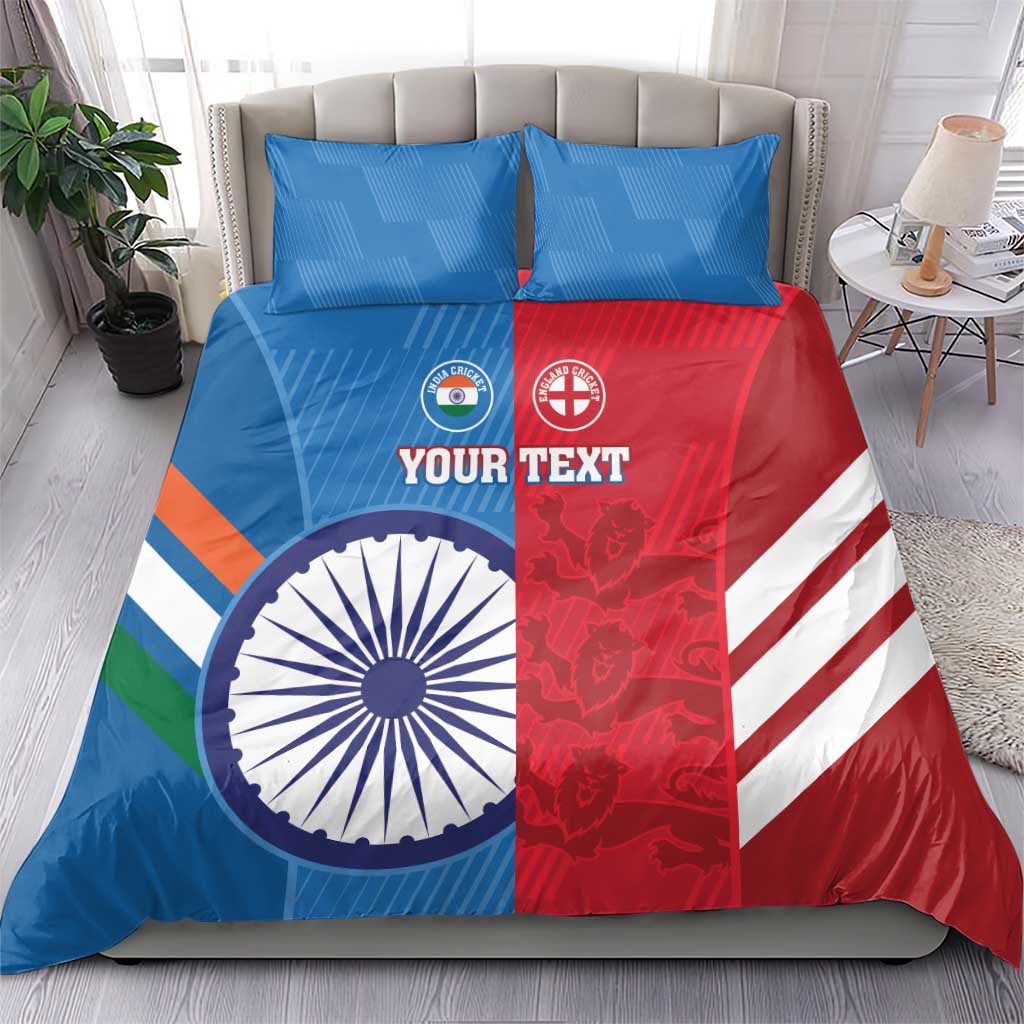 Custom India And England Cricket Bedding Set 2024 Together Dynamic Version