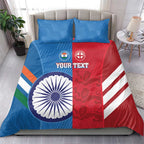 Custom India And England Cricket Bedding Set 2024 Together Dynamic Version