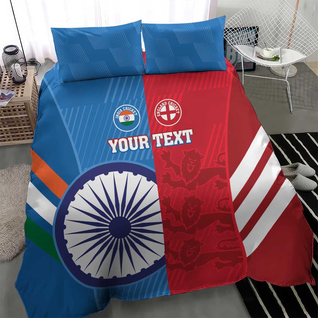 Custom India And England Cricket Bedding Set 2024 Together Dynamic Version