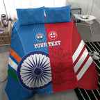 Custom India And England Cricket Bedding Set 2024 Together Dynamic Version
