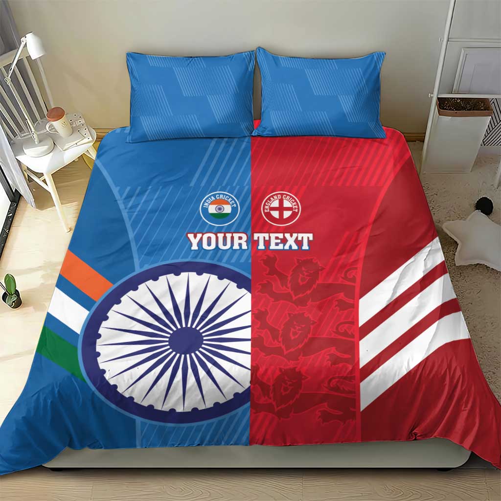Custom India And England Cricket Bedding Set 2024 Together Dynamic Version