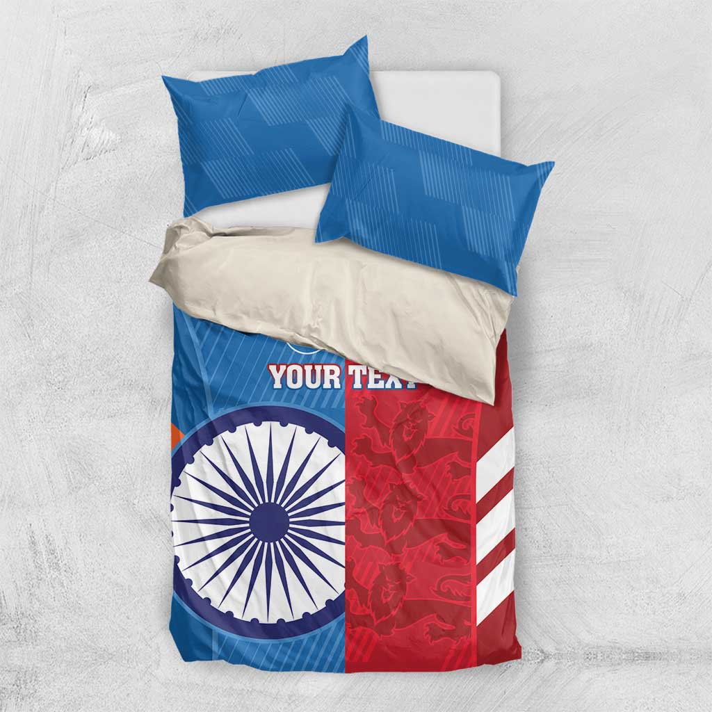 Custom India And England Cricket Bedding Set 2024 Together Dynamic Version