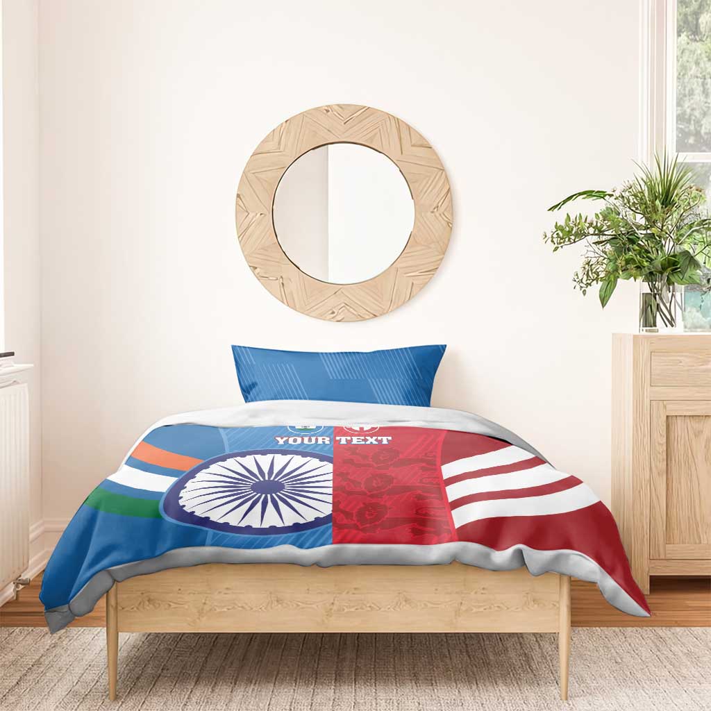 Custom India And England Cricket Bedding Set 2024 Together Dynamic Version