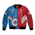 Custom India And England Cricket Bomber Jacket 2024 Together Dynamic Version