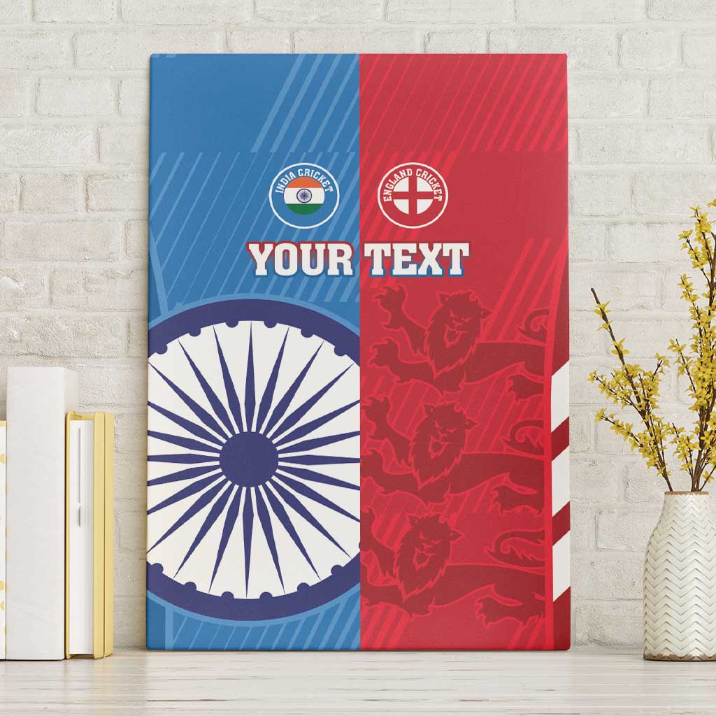 Custom India And England Cricket Canvas Wall Art 2024 Together Dynamic Version