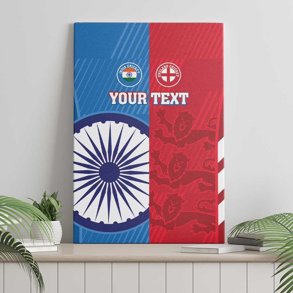 Custom India And England Cricket Canvas Wall Art 2024 Together Dynamic Version