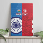 Custom India And England Cricket Canvas Wall Art 2024 Together Dynamic Version