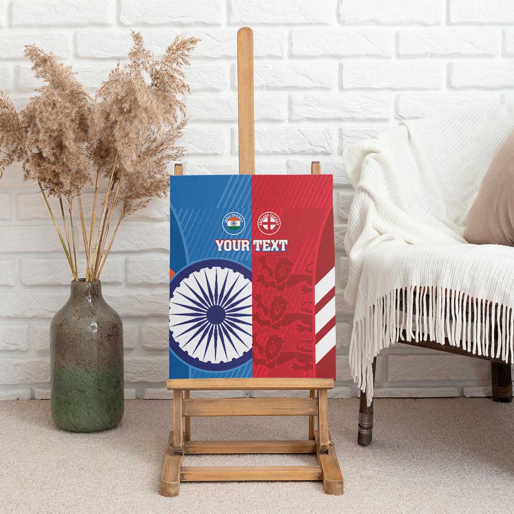 Custom India And England Cricket Canvas Wall Art 2024 Together Dynamic Version