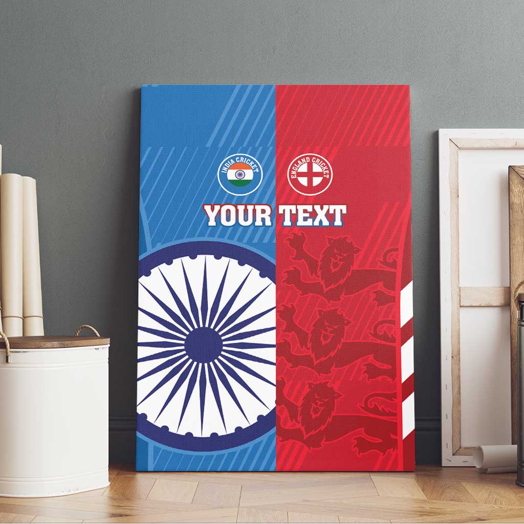 Custom India And England Cricket Canvas Wall Art 2024 Together Dynamic Version
