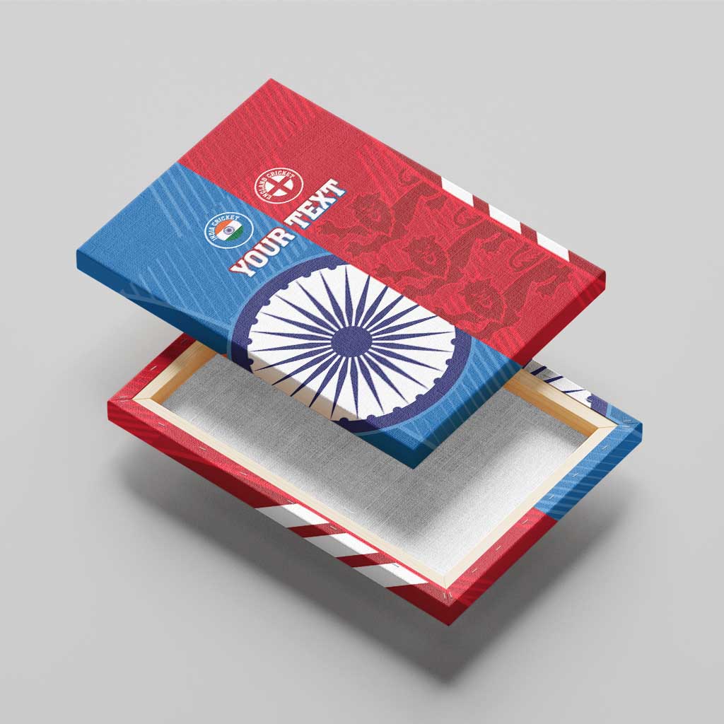 Custom India And England Cricket Canvas Wall Art 2024 Together Dynamic Version