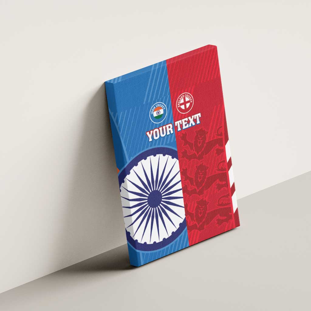 Custom India And England Cricket Canvas Wall Art 2024 Together Dynamic Version