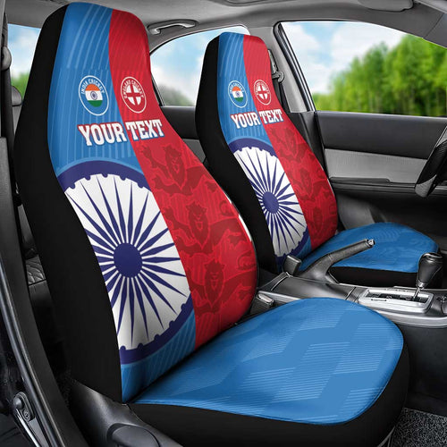 Custom India And England Cricket Car Seat Cover 2024 Together Dynamic Version