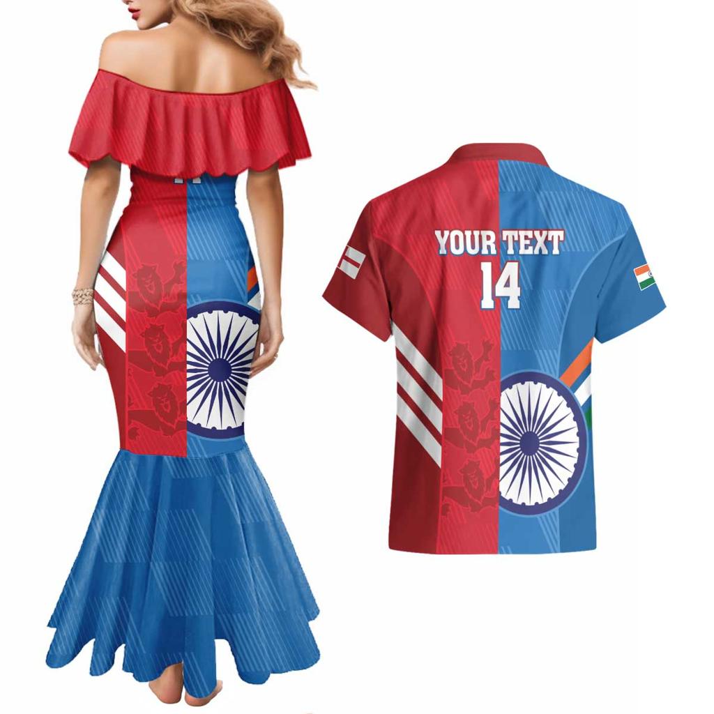 Custom India And England Cricket Couples Matching Mermaid Dress and Hawaiian Shirt 2024 Together Dynamic Version