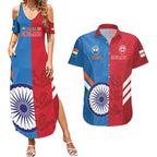 Custom India And England Cricket Couples Matching Summer Maxi Dress and Hawaiian Shirt 2024 Together Dynamic Version