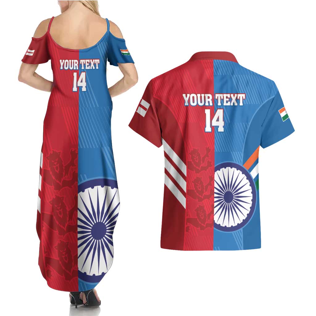 Custom India And England Cricket Couples Matching Summer Maxi Dress and Hawaiian Shirt 2024 Together Dynamic Version