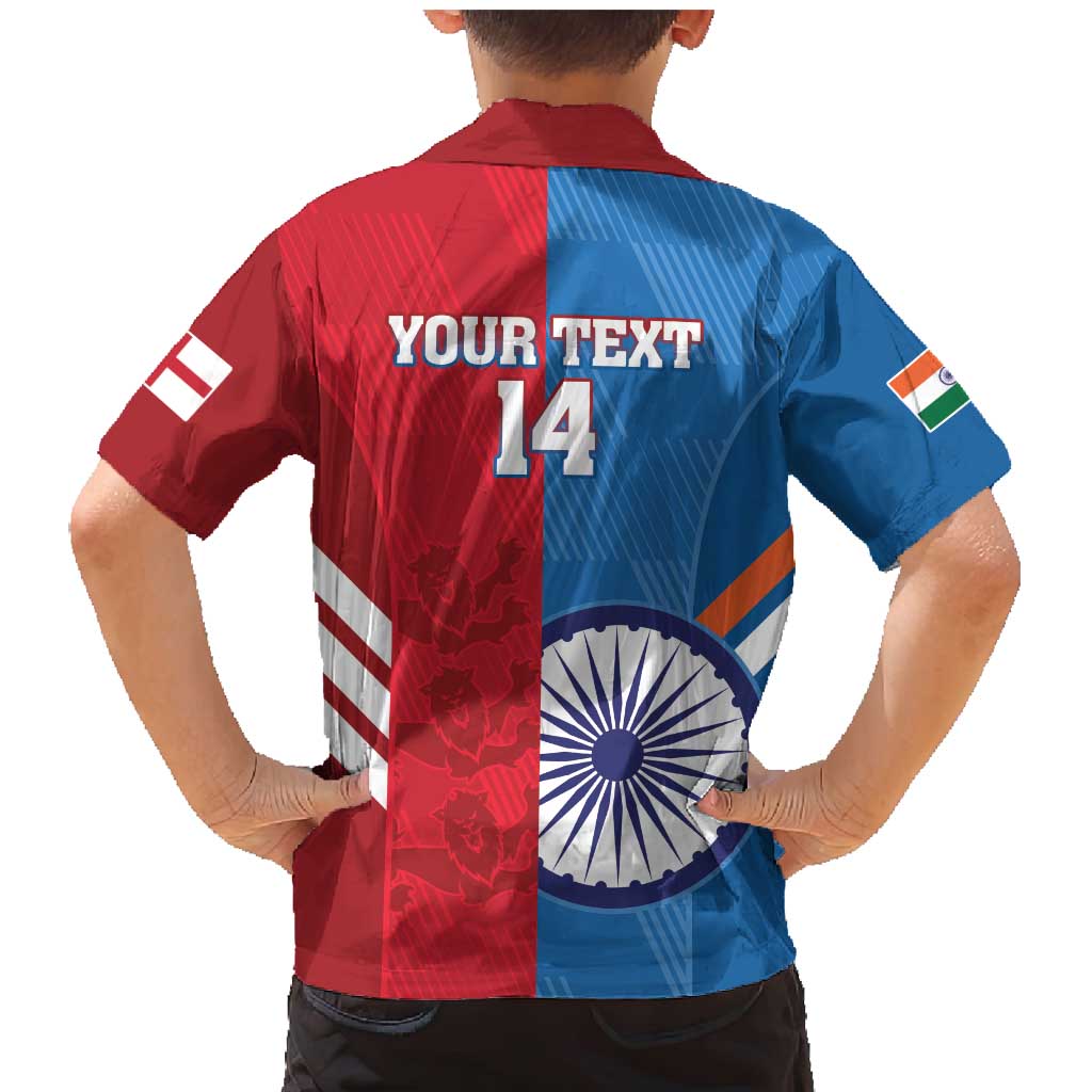 Custom India And England Cricket Family Matching Mermaid Dress and Hawaiian Shirt 2024 Together Dynamic Version