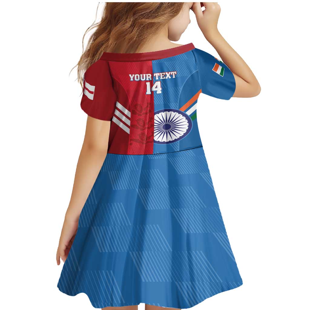 Custom India And England Cricket Family Matching Mermaid Dress and Hawaiian Shirt 2024 Together Dynamic Version