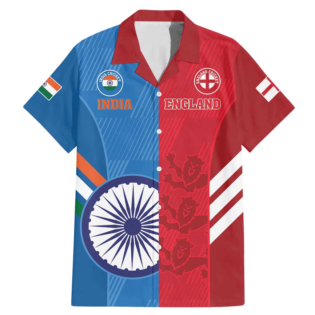 Custom India And England Cricket Family Matching Mermaid Dress and Hawaiian Shirt 2024 Together Dynamic Version