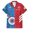 Custom India And England Cricket Family Matching Mermaid Dress and Hawaiian Shirt 2024 Together Dynamic Version