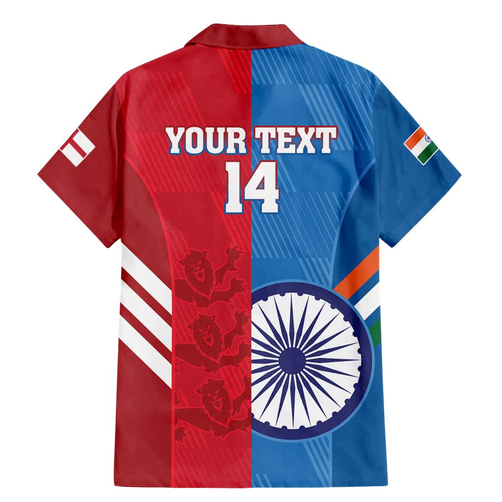 Custom India And England Cricket Family Matching Mermaid Dress and Hawaiian Shirt 2024 Together Dynamic Version
