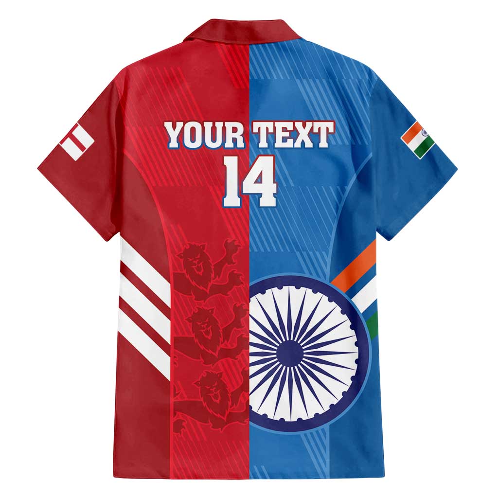 Custom India And England Cricket Family Matching Off Shoulder Maxi Dress and Hawaiian Shirt 2024 Together Dynamic Version