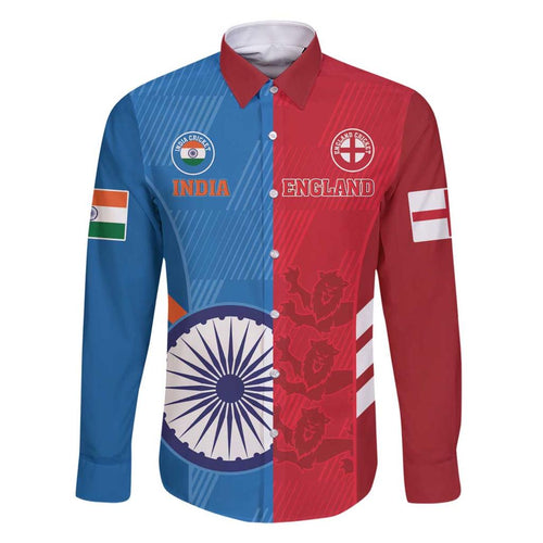 Custom India And England Cricket Family Matching Off Shoulder Short Dress and Hawaiian Shirt 2024 Together Dynamic Version